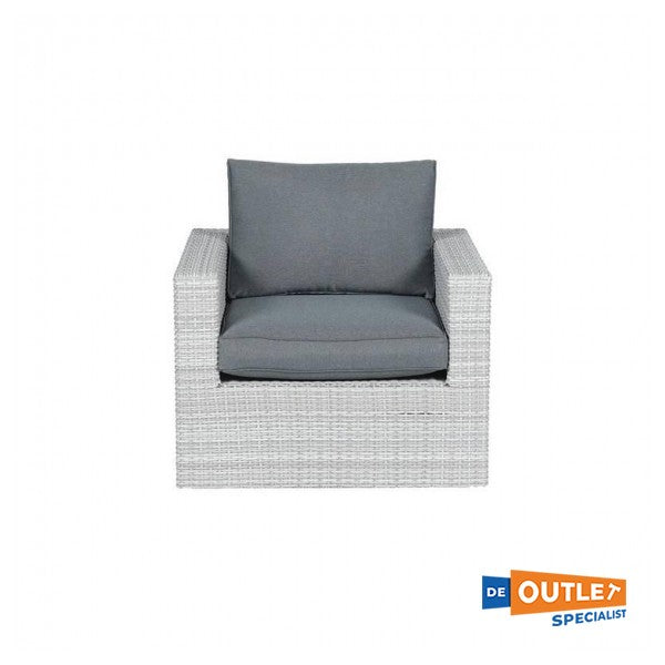 Garden Impressions Orangebird wicker loungestoel/tuinstoel grijs