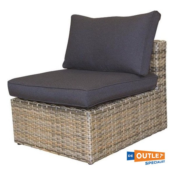 Garden Impressions Yellowbird wicker middenelement bruin met kussens