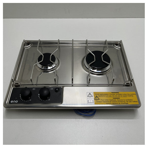 Вбудована газова плита ENO Master з 2 конфорками з нержавіючої сталі - 432340010785