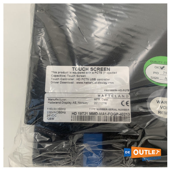 Hemsel HD 19T21 MMD-MA1 Marine Touchscreen Display 19 pulzier 230V | 24V