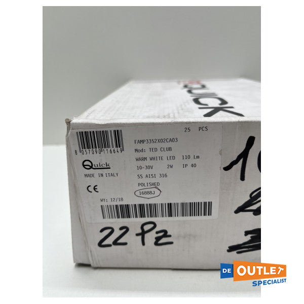 Бърз топъл бял LED прожектор на TED Club - FAMP3352X02CA03