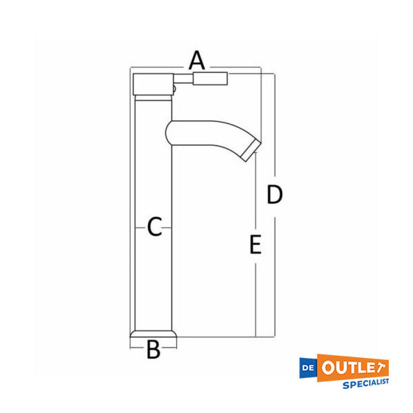 Μίξερ νιπτήρα Osculati Diana χρώμιο - 17.009.00