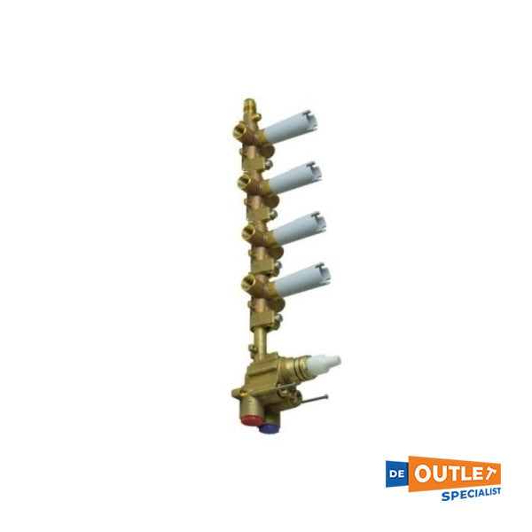 Uniwersalny termostatyczny zawór prysznicowy Zucchetti z modułem podtynkowym - R99793