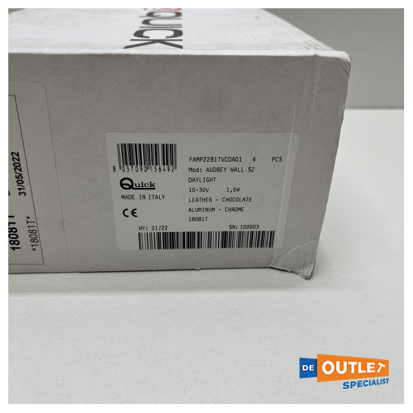 Quick Audrey Wall S2 LED светлина за четене 12/24V - FAMP2281UC11A02