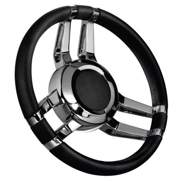 عجلة قيادة إيسوتا كارلوتا من الفولاذ المقاوم للصدأ ذات 3 أذرع أسود 350 مم