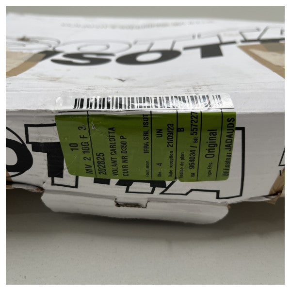 عجلة قيادة إيسوتا كارلوتا من الفولاذ المقاوم للصدأ ذات 3 أذرع أسود 350 مم