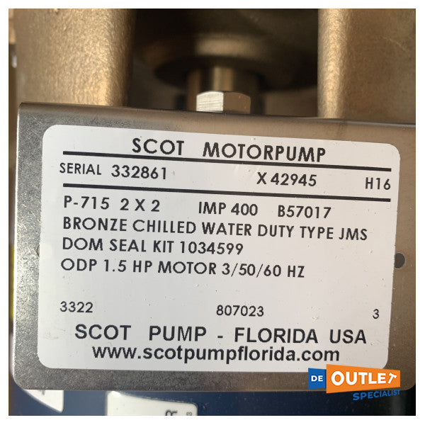 Dometic Scot P715CW Bronze Sea Water Aircon Pump 230V - 9108549803