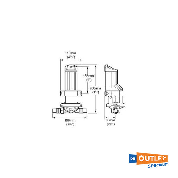 Pompa per acque grigie Whale Gulper 24V - BP2084B