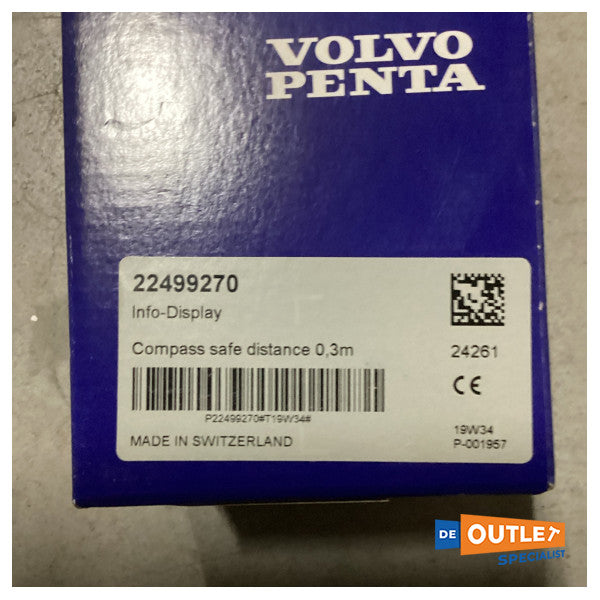 Volvo Penta 2,5 inç bilgi ekranı siyah - 22499270