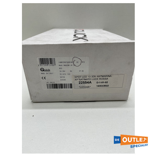 Quick Marina XP LP Red LED Downlight Spot 12/24V - FAMP2992S04CA01
