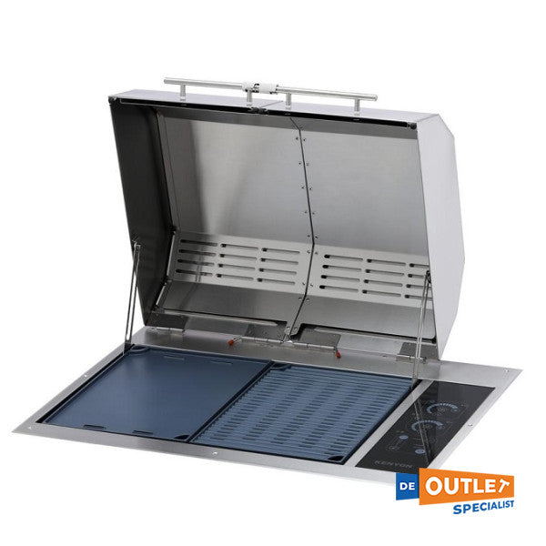 Kenyon Texan kaksinkertainen sähkögrilli | grilli 230V ruostumaton teräs