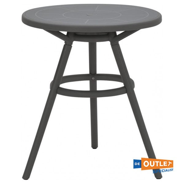 Garden Impressions Marino kunststof tuintafel rond 60 cm antraciet