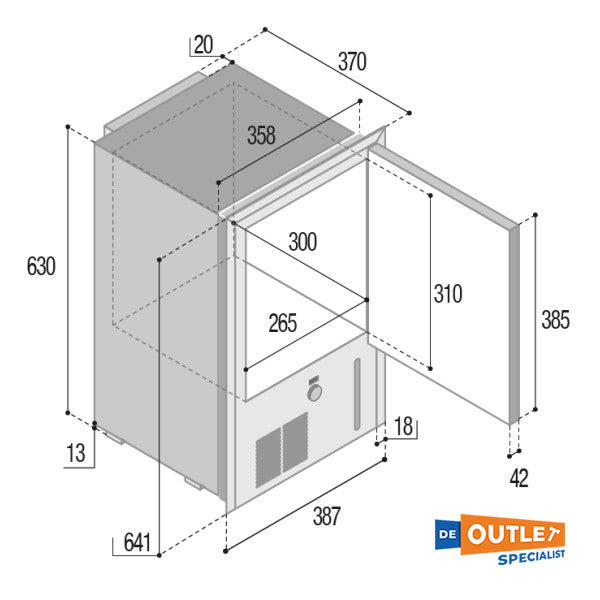 Vitrifrigo Im Cl Refill Edelstahl Marine Icemaker 110V