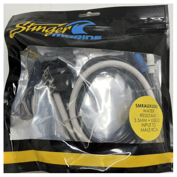 Stinger Marine SmrauxusB3 Marine Audio 3.5 mm to RCA/USB
