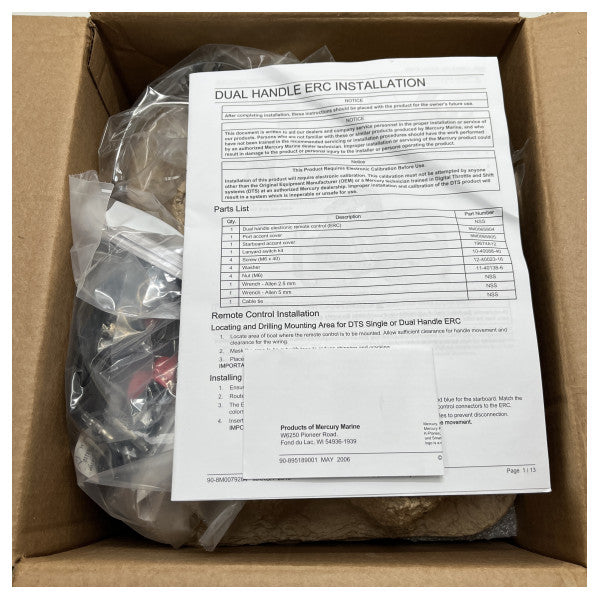 ميركوري ميركروايزر DTC مقبض تحكم مزدوج في المحرك مع وظيفة التشذيب - 8M0096751