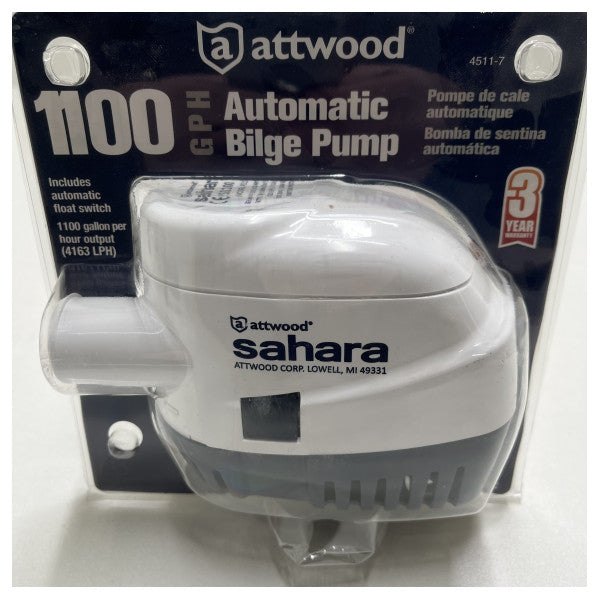 Attwood Sahara series 1100 automatic bilgepump 50L/min 12V - ATW4511-7
