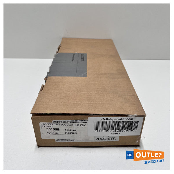 Zucchetti ZT28660 termostatisk brusearmatur i rustfrit stål