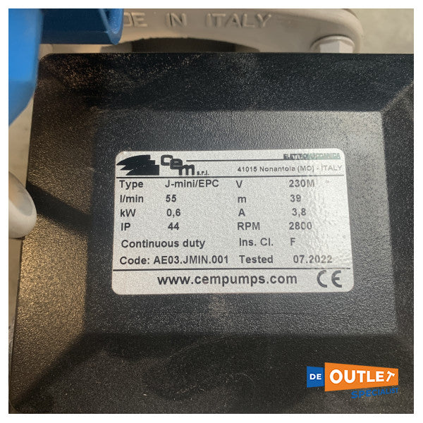 CEM J-Mini 55L / MIN 230V Hydrofoor Pump tax-Xorb - 36010220