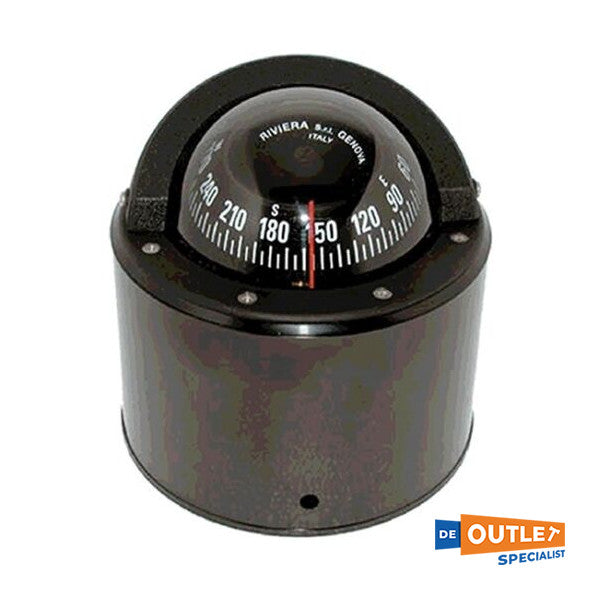 Riviera BPH3 Bussola a liquido Phoenix nera montata in superficie 12/24V