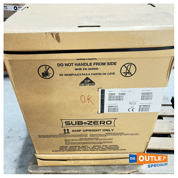 Холодильник Sub Zero під прилавком з 2 висувними ящиками з нержавіючої сталі - ICBID-24RO