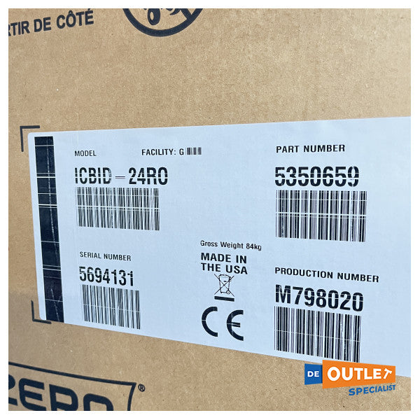 Холодильник Sub Zero під прилавком з 2 висувними ящиками з нержавіючої сталі - ICBID-24RO