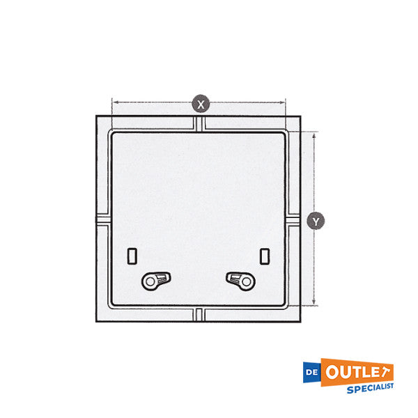 فتحة فتحة فتحة حجم 60 2G من Lewmar Flush Size 60 2G 507 × 507 مم - 39960012