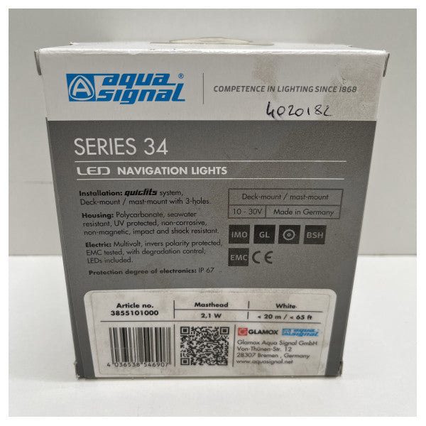Aqua Signal seria 34 LED górne światło nawigacyjne 12/24V - 4036538546907