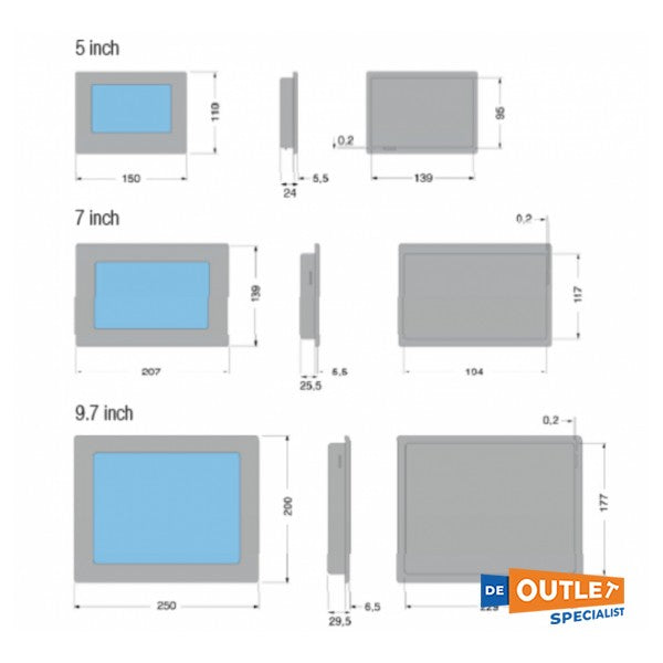 Whisper Power 7 Inch Touchscreen Remote Controller Display - 40280101