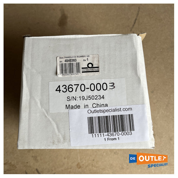 Jabsco 255SL fjärrkontroll för strålkastare - 43670-0003