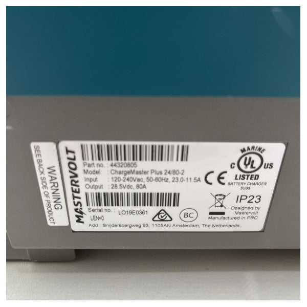 Mastervolt Chargemaster Plus 24V/80A-2 Czone akü şarj cihazı - 44320805