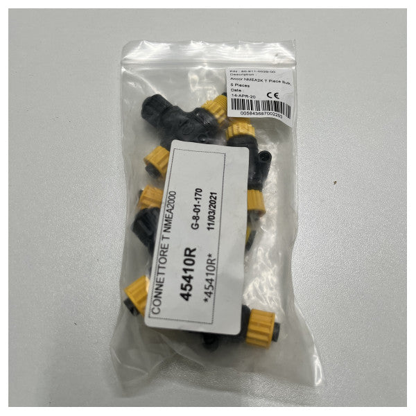アンカー NMEA2000 バックボーン T ピース 5 ユニット - 80-911-0029-00