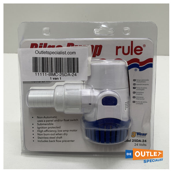 Jabsco Rule type 500 pilssipumppu 24V 25DA-24 25DA-24