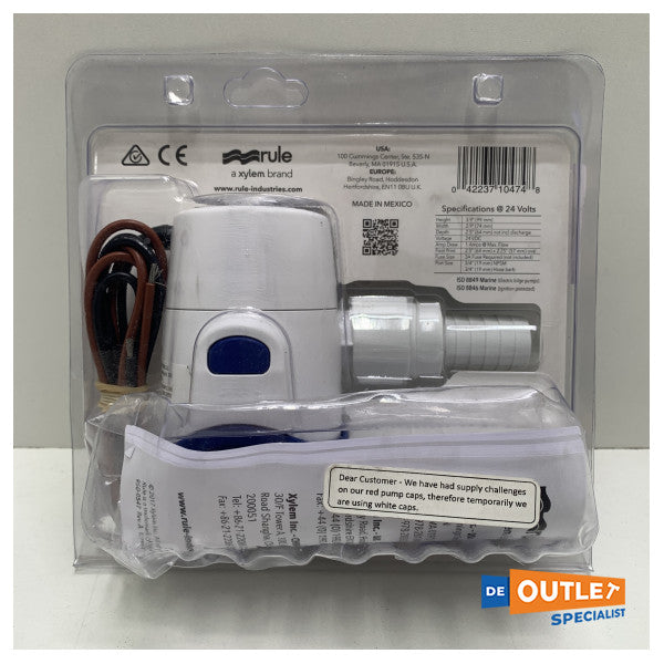 Jabsco Rule type 500 pilssipumppu 24V 25DA-24 25DA-24