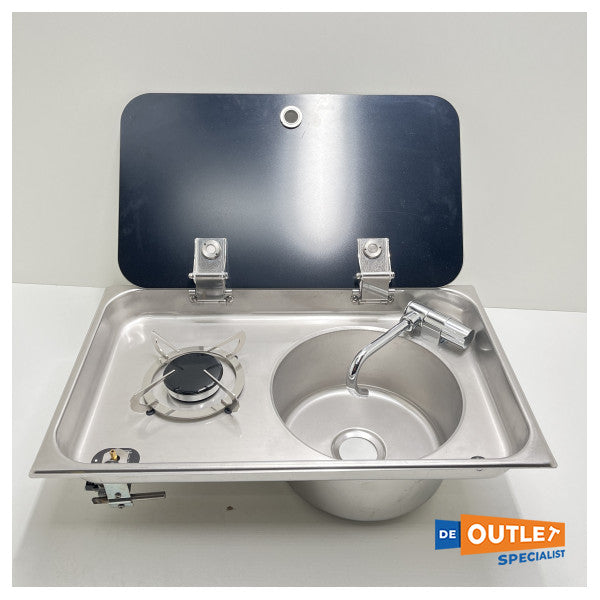 CAN SRL indbygget gaskomfur med glasvask - 048651