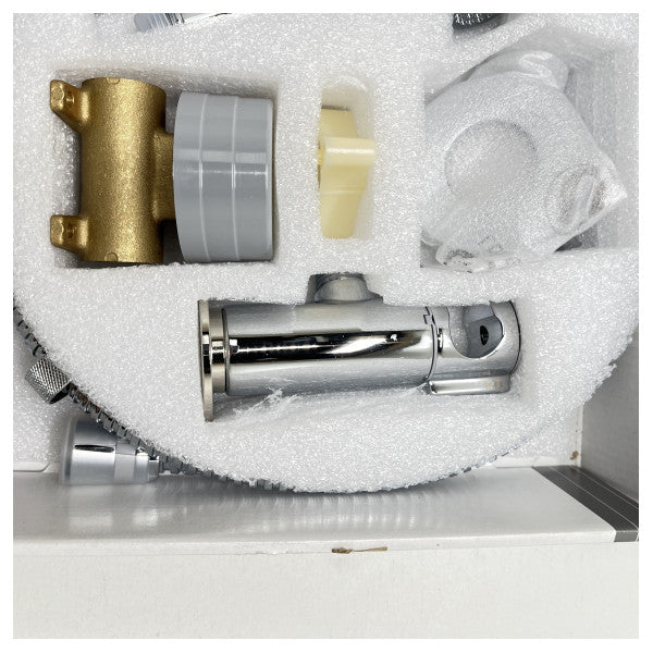 Kit de chuveiro de mão cromado Bossini Progressive - E37005B00030015