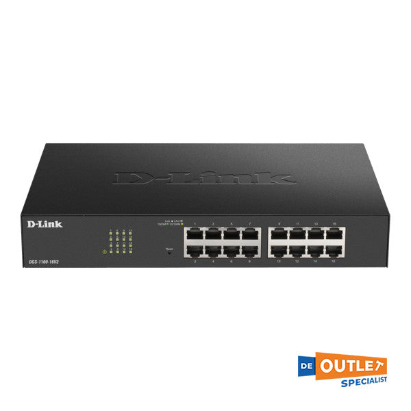 D-Link 16-porttinen Smart Managed Ethernet -kytkin - DLKDGS110016V2 - DLKDGS110016V2