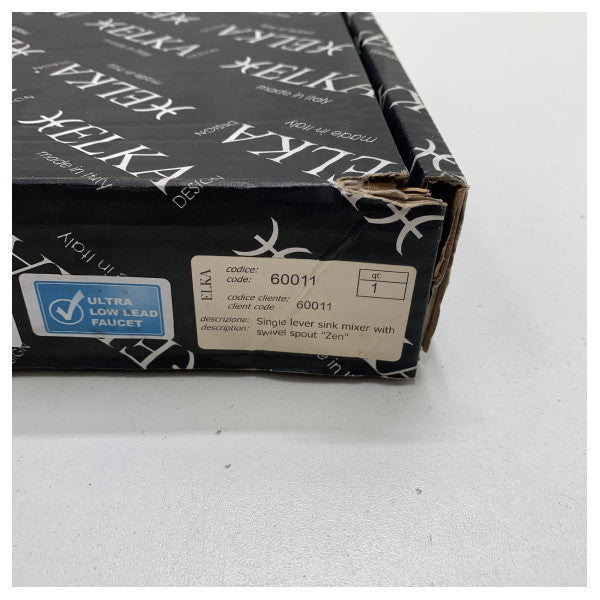 Miscelatore monocomando per lavello Elka Zen con bocca girevole - 60011