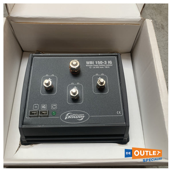Изолатор за акумулаторни батерии Whisper Power WBI 150-3 IG с разпределител на зарядния ток - 60115003