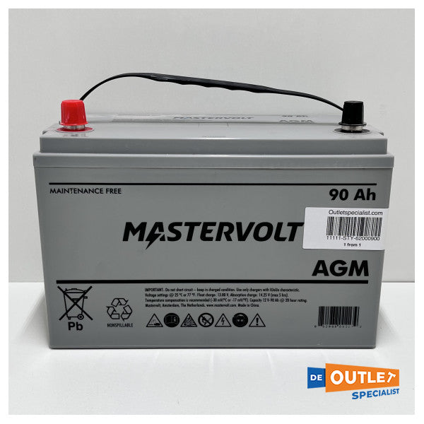 بطارية Mastervolt AGM لا تحتاج إلى صيانة 12 فولت - 90 أمبير - 62000900
