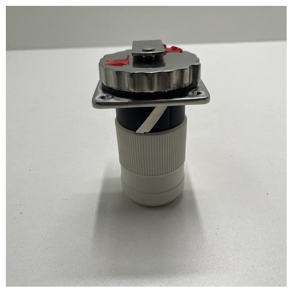 Marinco 32 amperes de tomada de corrente de terra em aço inoxidável - 6371EL-BX.NW