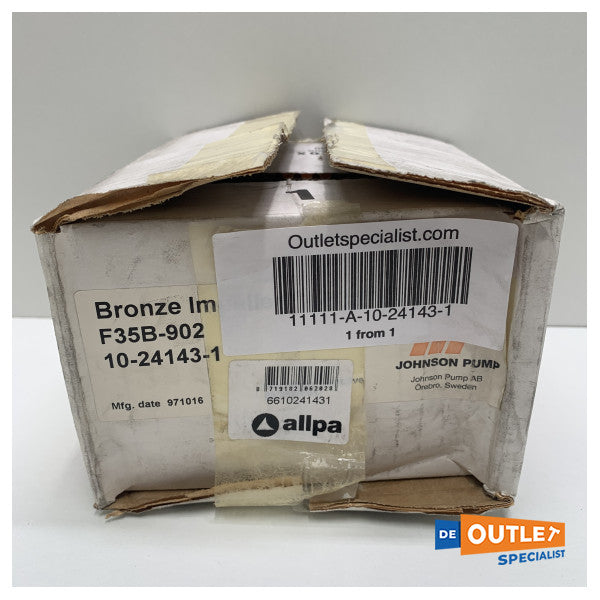 Johnson F35B-902 Bronce Zeewater Impeller Pomp-10-24143-1