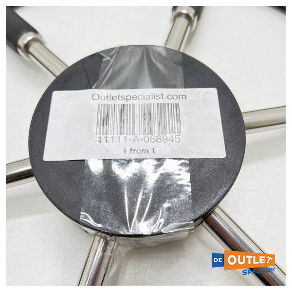 Allpa type 9 plastic steering wheel black 6 -spoke stainless steel 45 cm - 068945