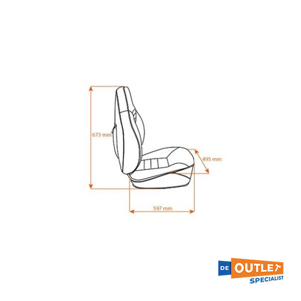 Springfield Fish Pro Pilot Sedil li Jintewa - Siġġu Griż - 1041633