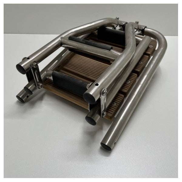 Platforma kąpielowa Lalizas 210 mm ze stali nierdzewnej z 3-stopniową drabinką kąpielową - 6955-210