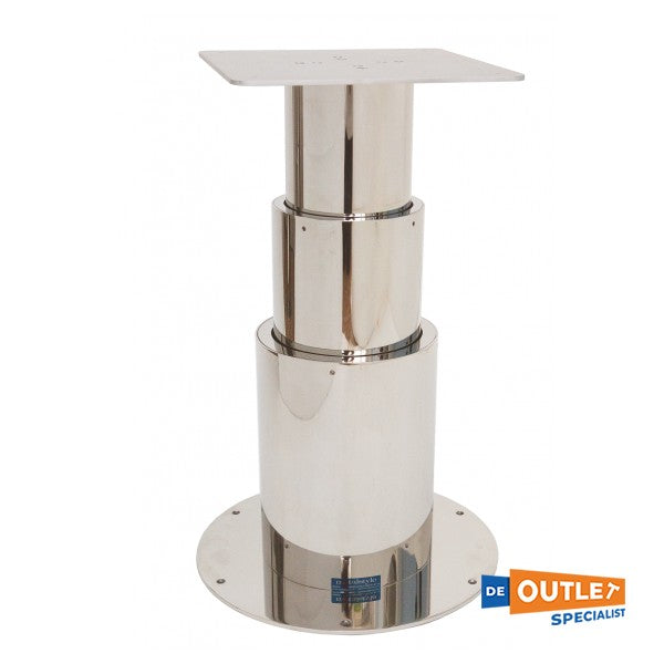 Metastyle LEM E Pedestal de mesa elétrico de 3 fases em aço inoxidável