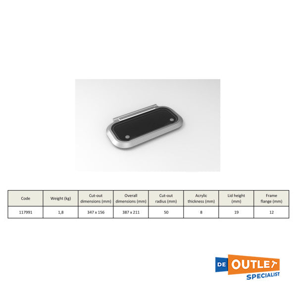 Goiot Integration 33.14 Aluminum Danger 347 x 157 mm - 73102118