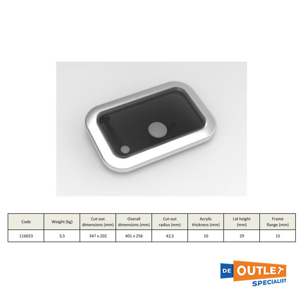 Goiot Opal 20 botola in alluminio 347 x 202 mm - 73115503