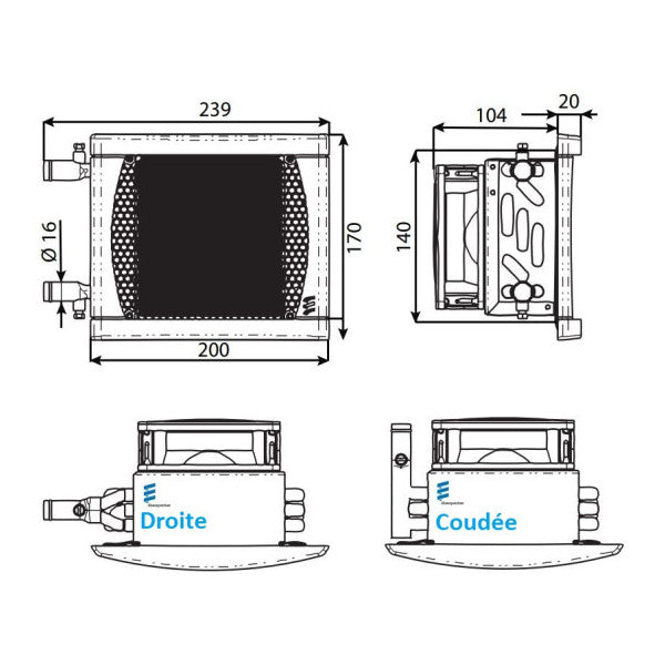 Eberspacher Aerotherme Helios 2000 12V värmeväxlare - FA0282104100