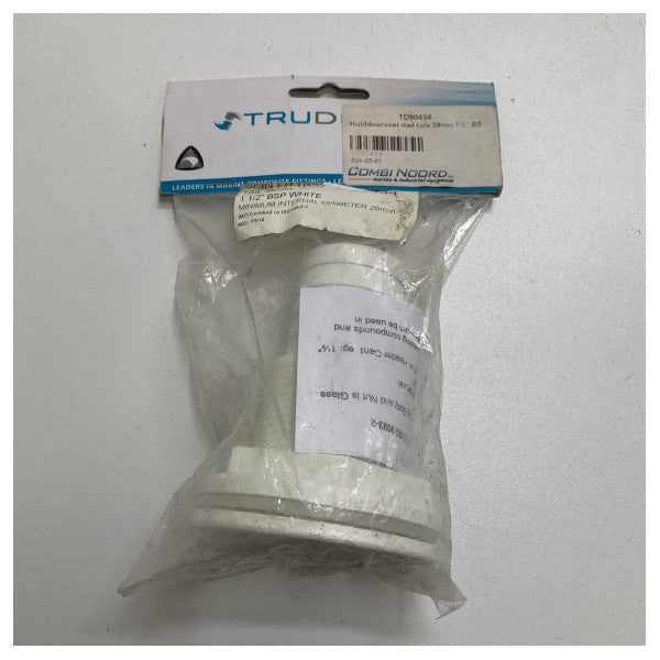 Trudesign 1 1/2 tum | 38 mm hudgenomföring vit - 90434