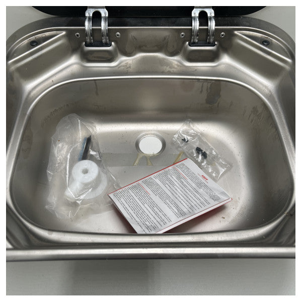 Dometic Smev pesuallas ruostumattomasta teräksestä kannella 420 x 370 mm - 9600029460